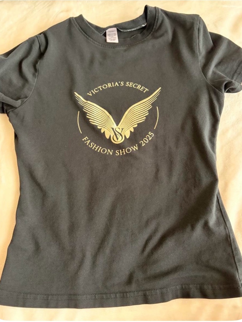 Victoria's Secret Black fashion show Crop Tee